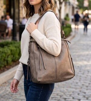 Realer Bag Dusty Brown Faux Leather